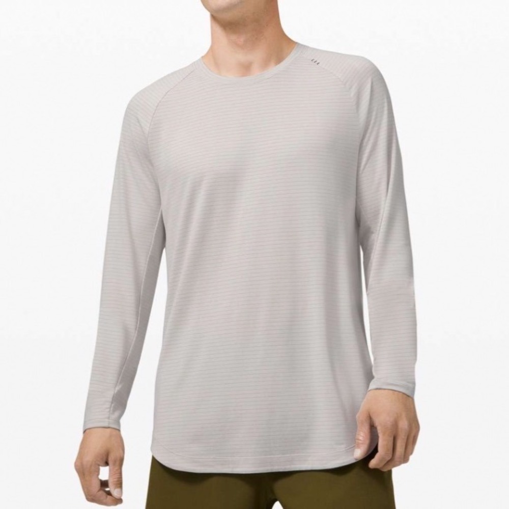 Lululemon Drysense Long Sleeve Heathered Vapor Medium
